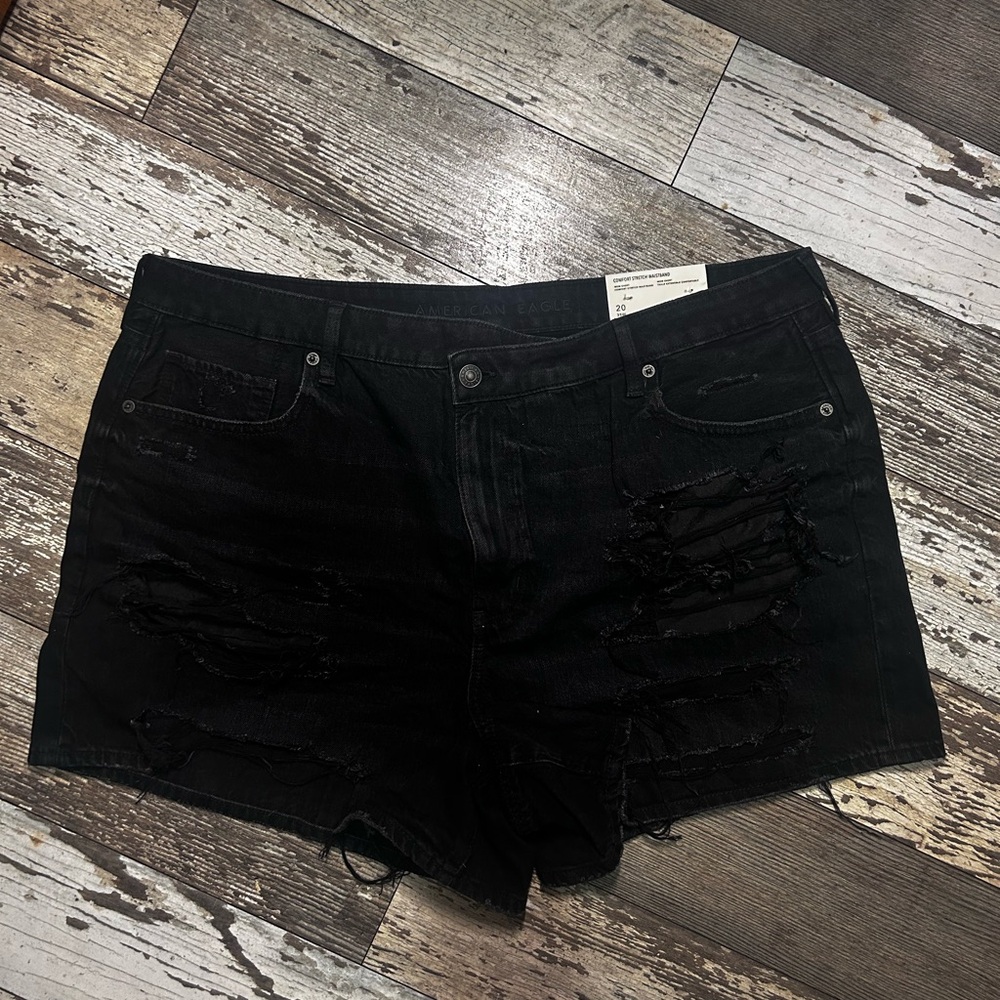 AE Black Distressed Women's Shorts